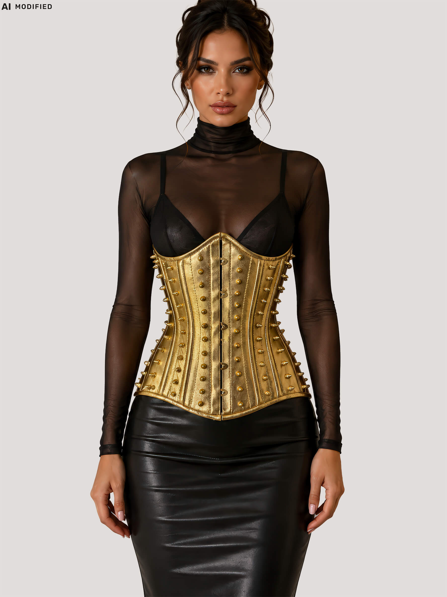 ECHTLEDER - Unterbrust Korsett - Spikes – Princess