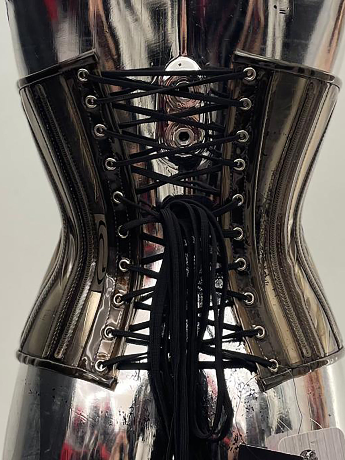 PVC Unterbrust Korsett - Transparent Black - Mara