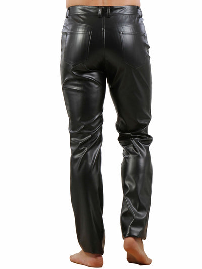Herren Kunstleder Hose