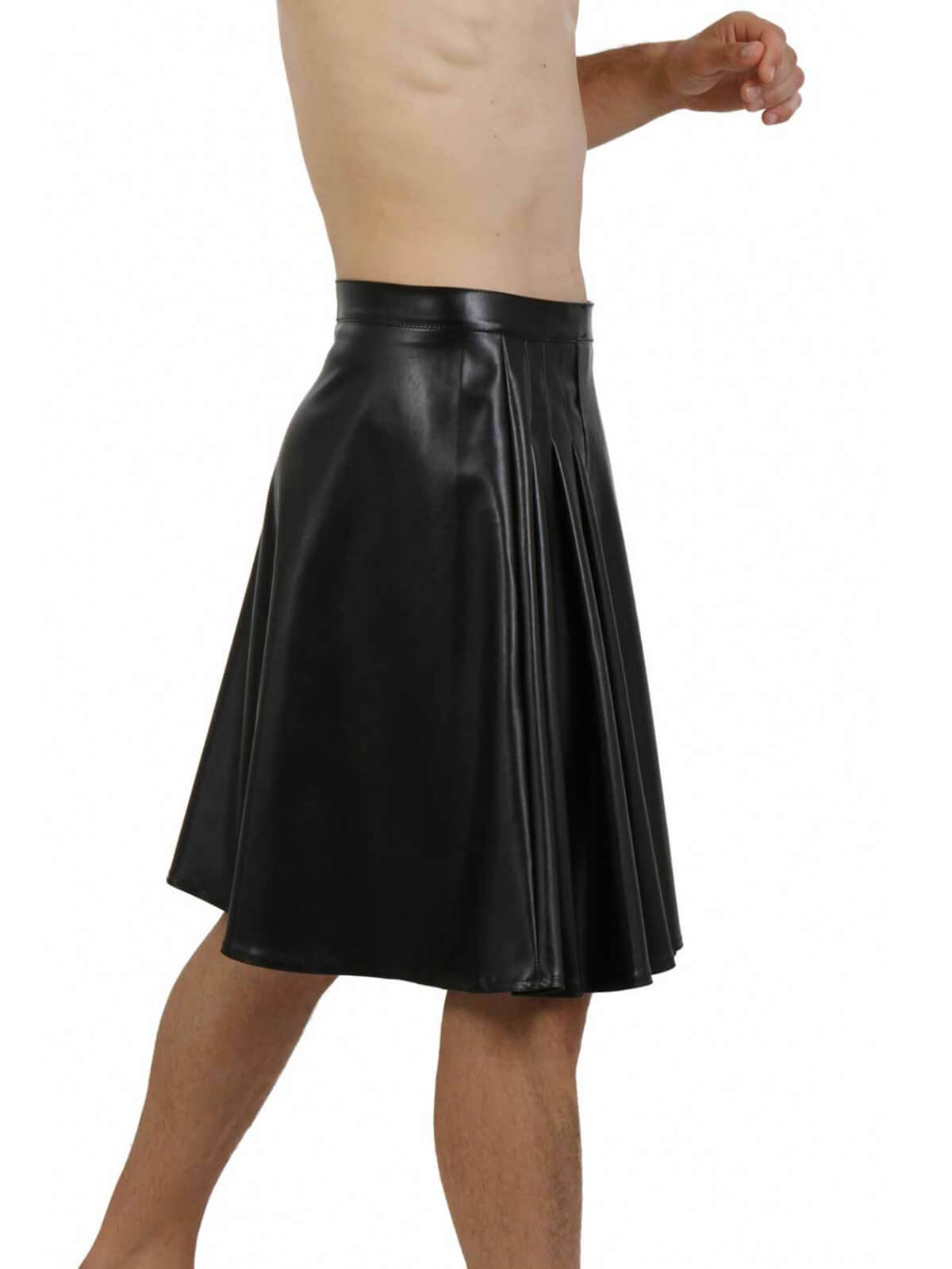 Faux leather men's kilt