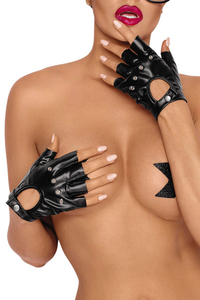 Wetlookhandschuhe, Wetlook, Handschuhe, schwarz, Gloves, Wetlookkleidung, Kunstleder - handschuhe, schwarze Handschuhe, hochwertig, elegant, Kunstlederhandschuhe, matt glänzend