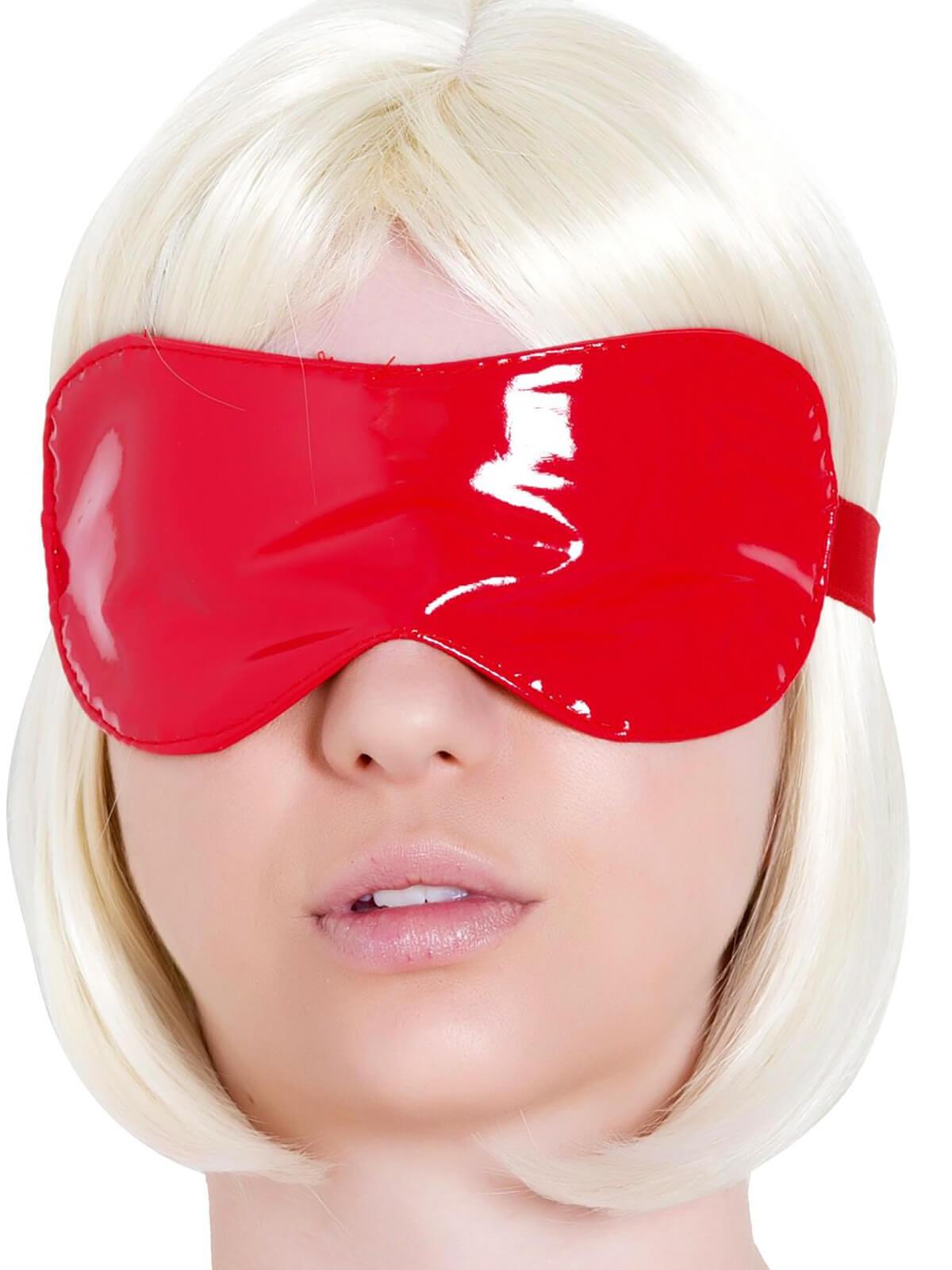 lackmaske, Lackmask, Lack, Lackhaube, lack Maske, Lackaugenbinde, augenbinde, blindfold, Augenklappe, Lackrot, Lackledermaske, Maske aus Lack, Augenbinde aus Lack, Stretchlack, damenmaske, rot