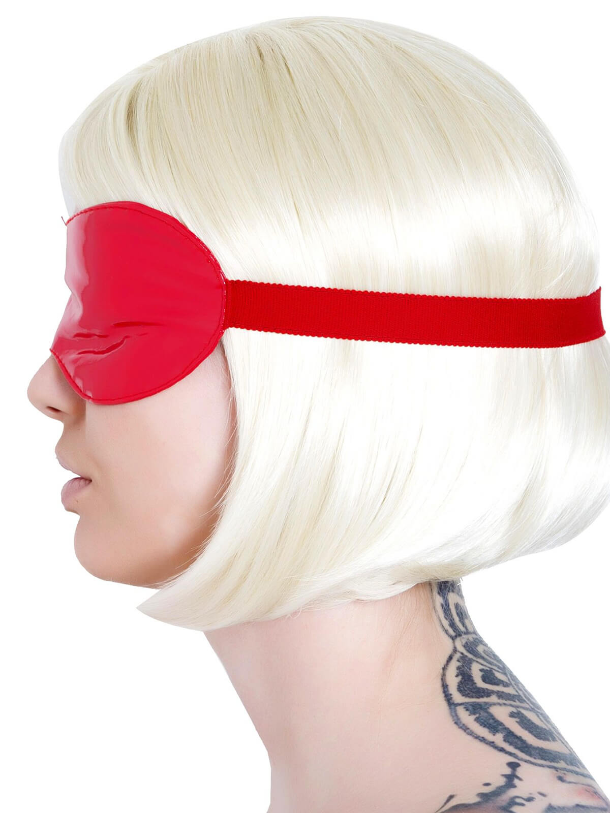 lackmaske, Lackmask, Lack, Lackhaube, lack Maske, Lackaugenbinde, augenbinde, blindfold, Augenklappe, Lackrot, Lackledermaske, Maske aus Lack, Augenbinde aus Lack, Stretchlack, damenmaske, rot