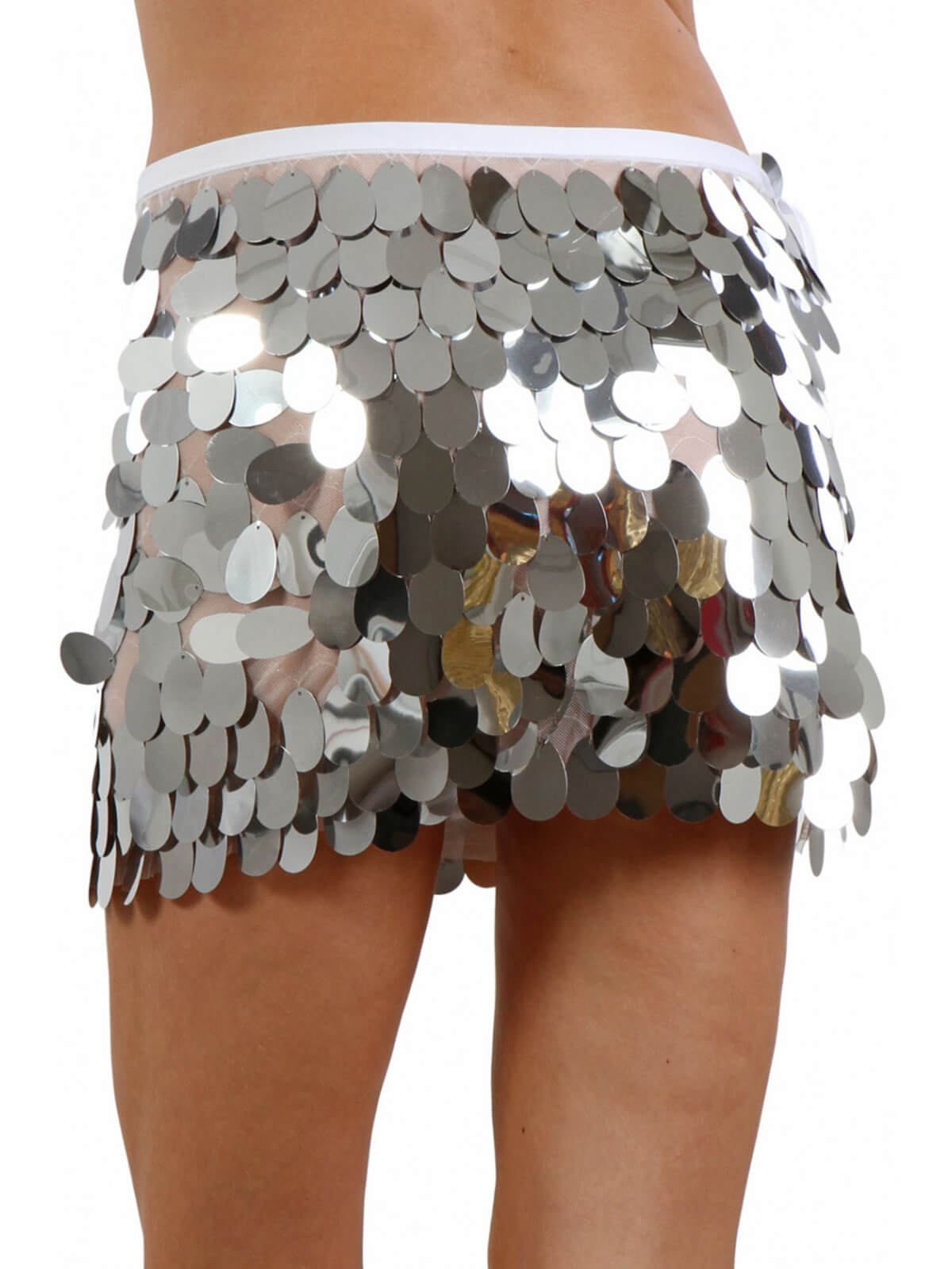 Disc tulle mini skirt