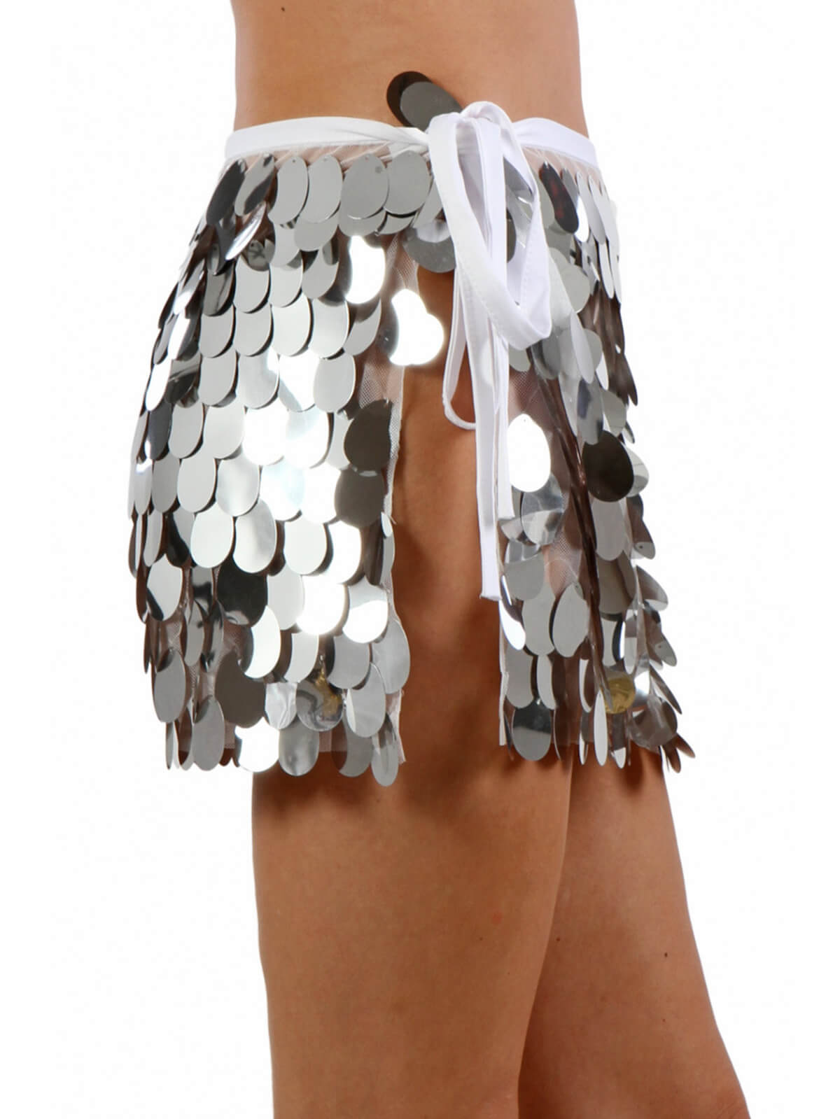 Disc tulle mini skirt