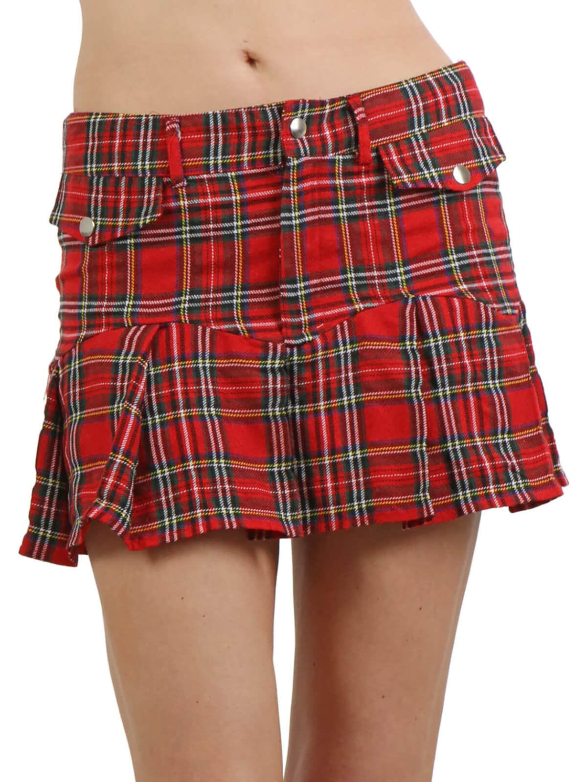 Red tulle mini skirt