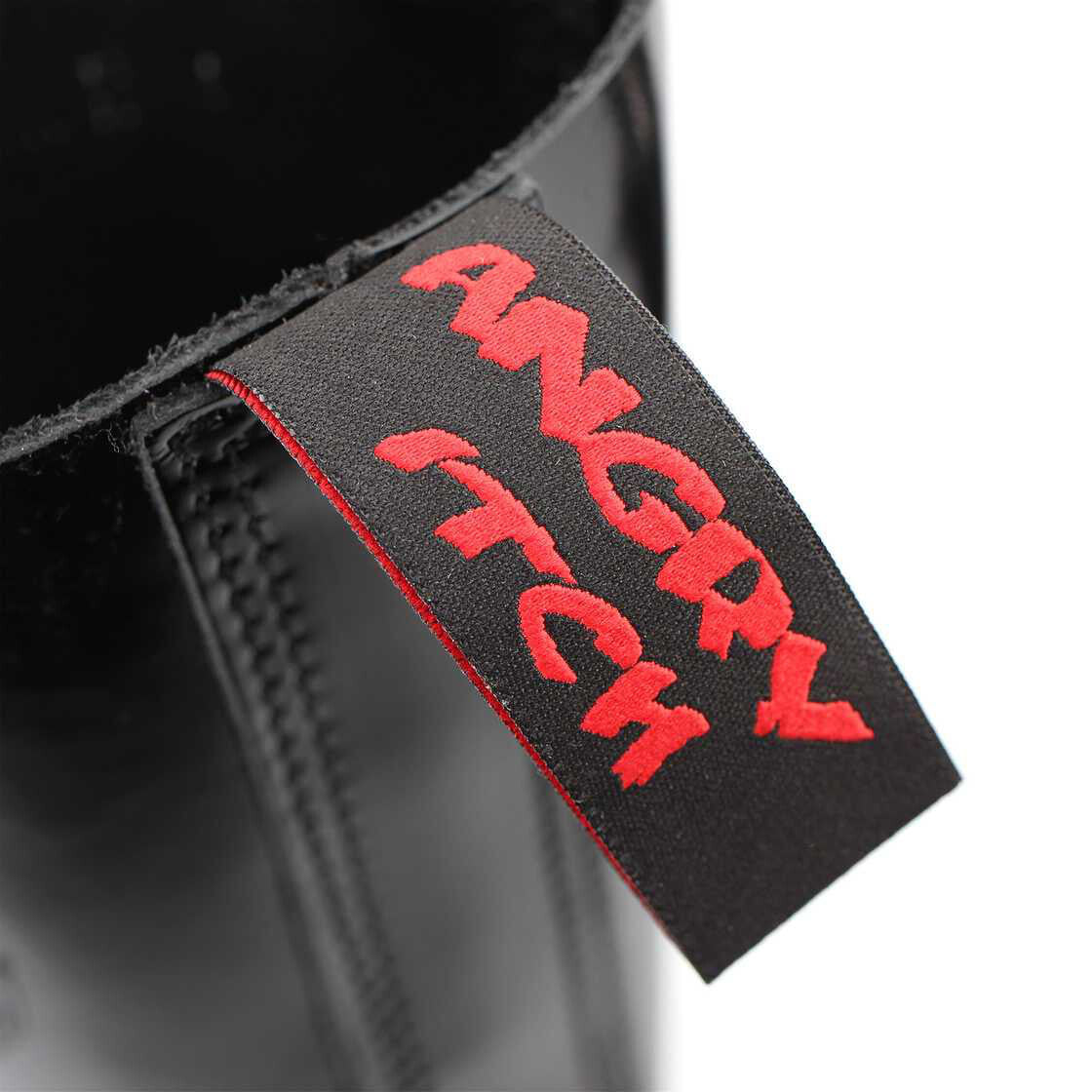 Angry Itch 14-Loch Lackleder Stiefel, schwarz