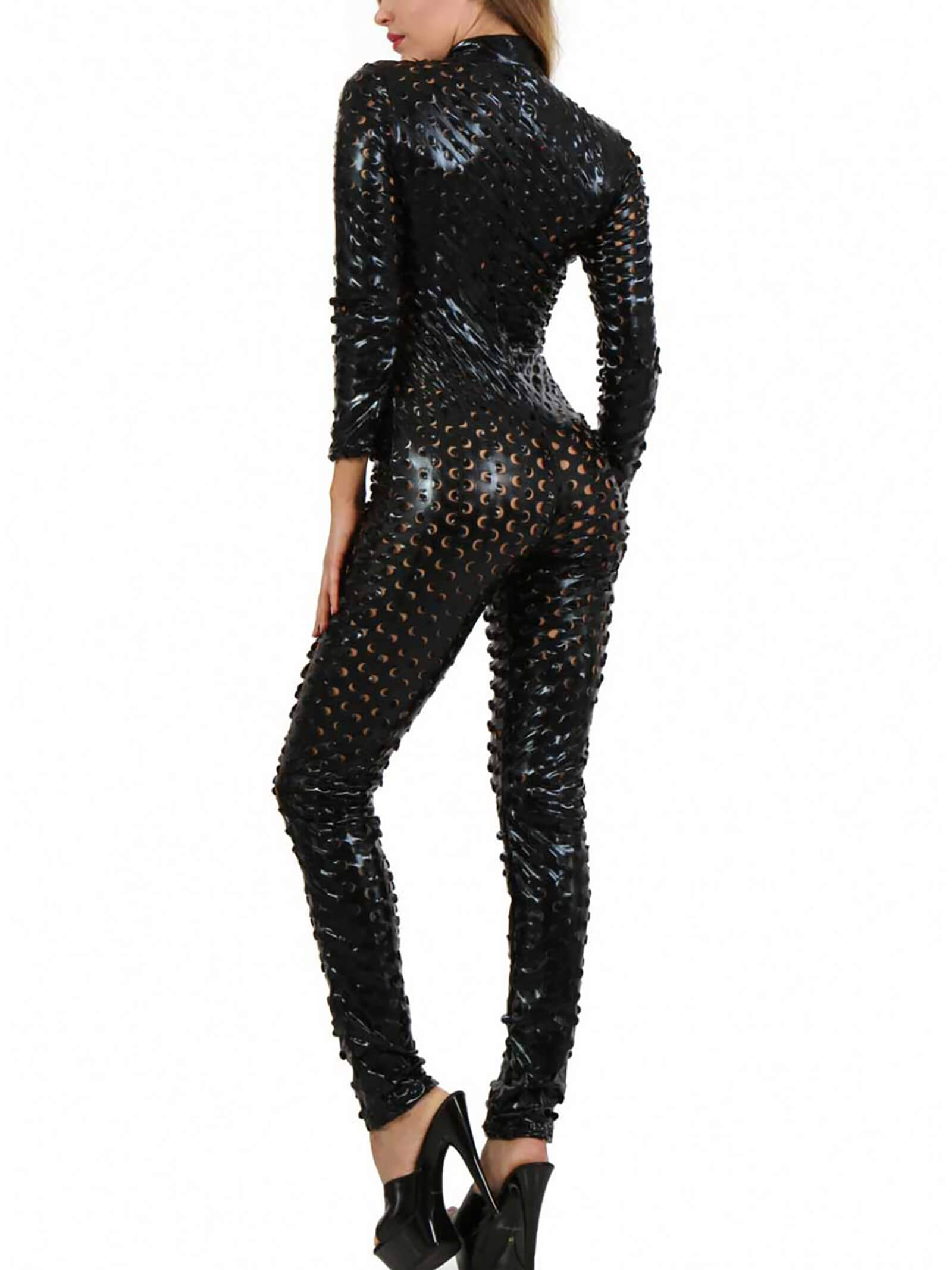 Schwarzer Netz Overall