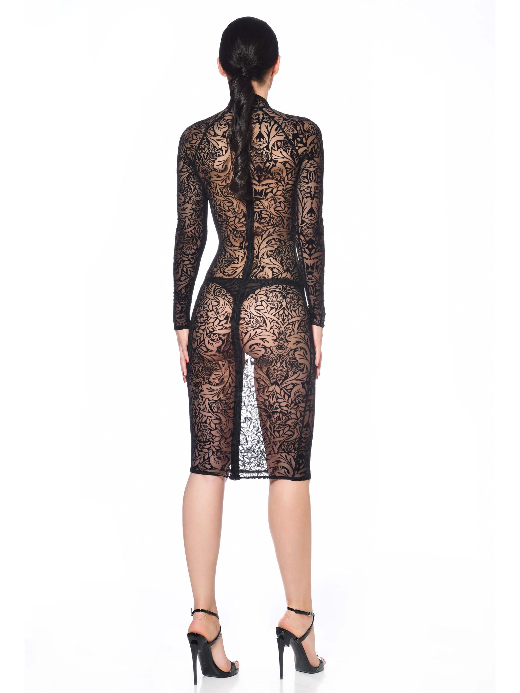 Transparent mesh dress