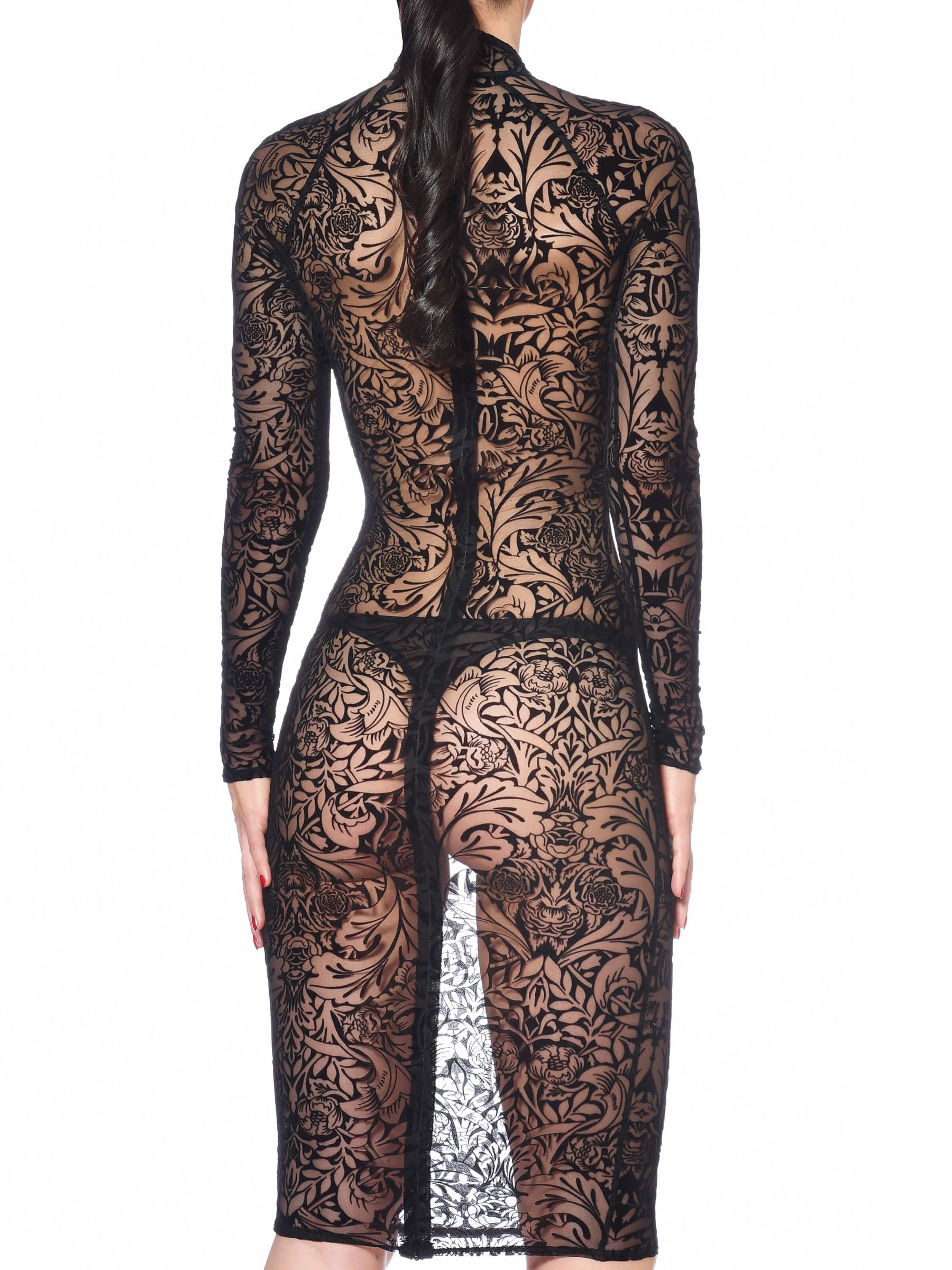 Transparent mesh dress