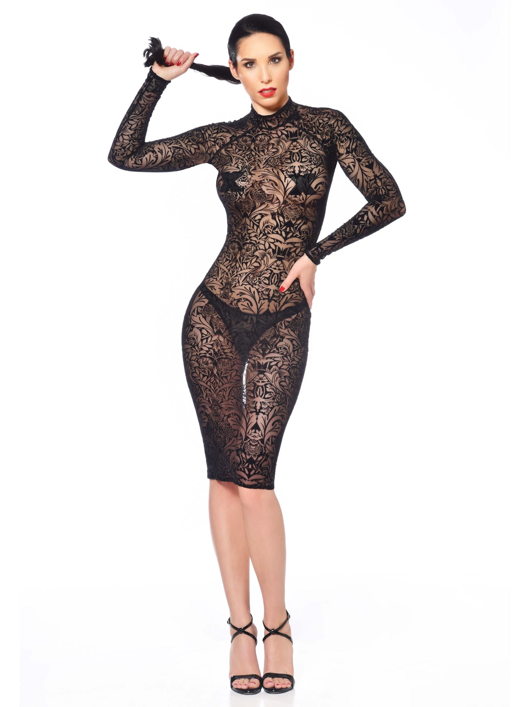 Transparentes Netzkleid