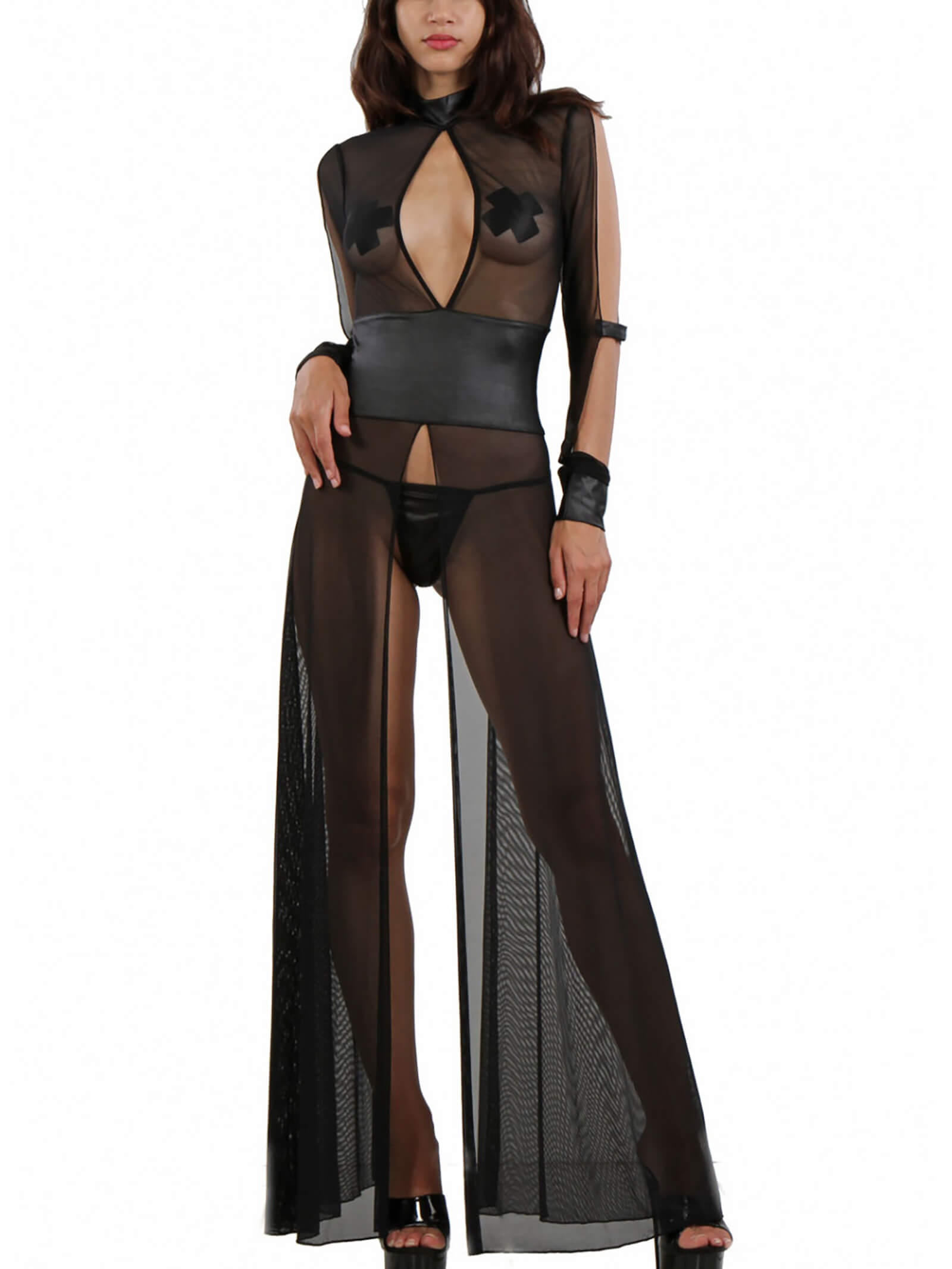 Transparent lingerie sheath dress