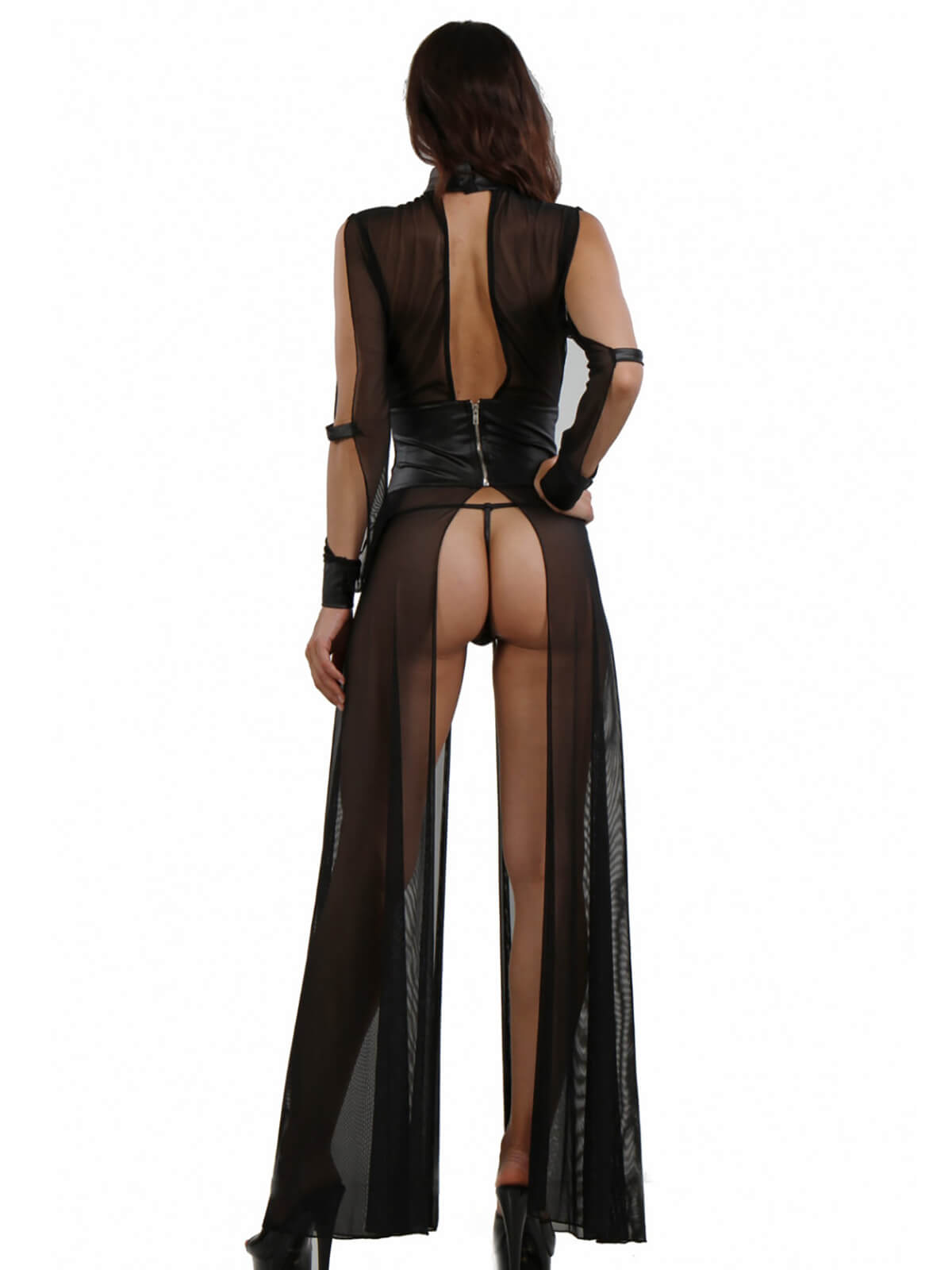 Transparentes Dessous Mantelkleid