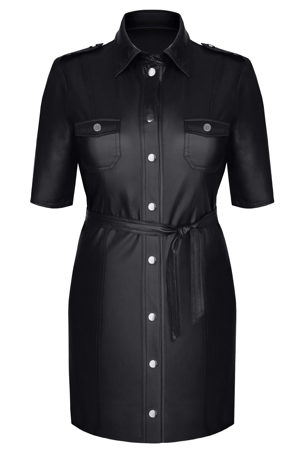 Kunstleder Uniform Dress