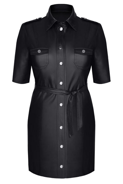 Kunstleder Uniform Dress