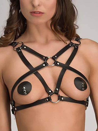 INFINITY Bra - Echt Leder Harness