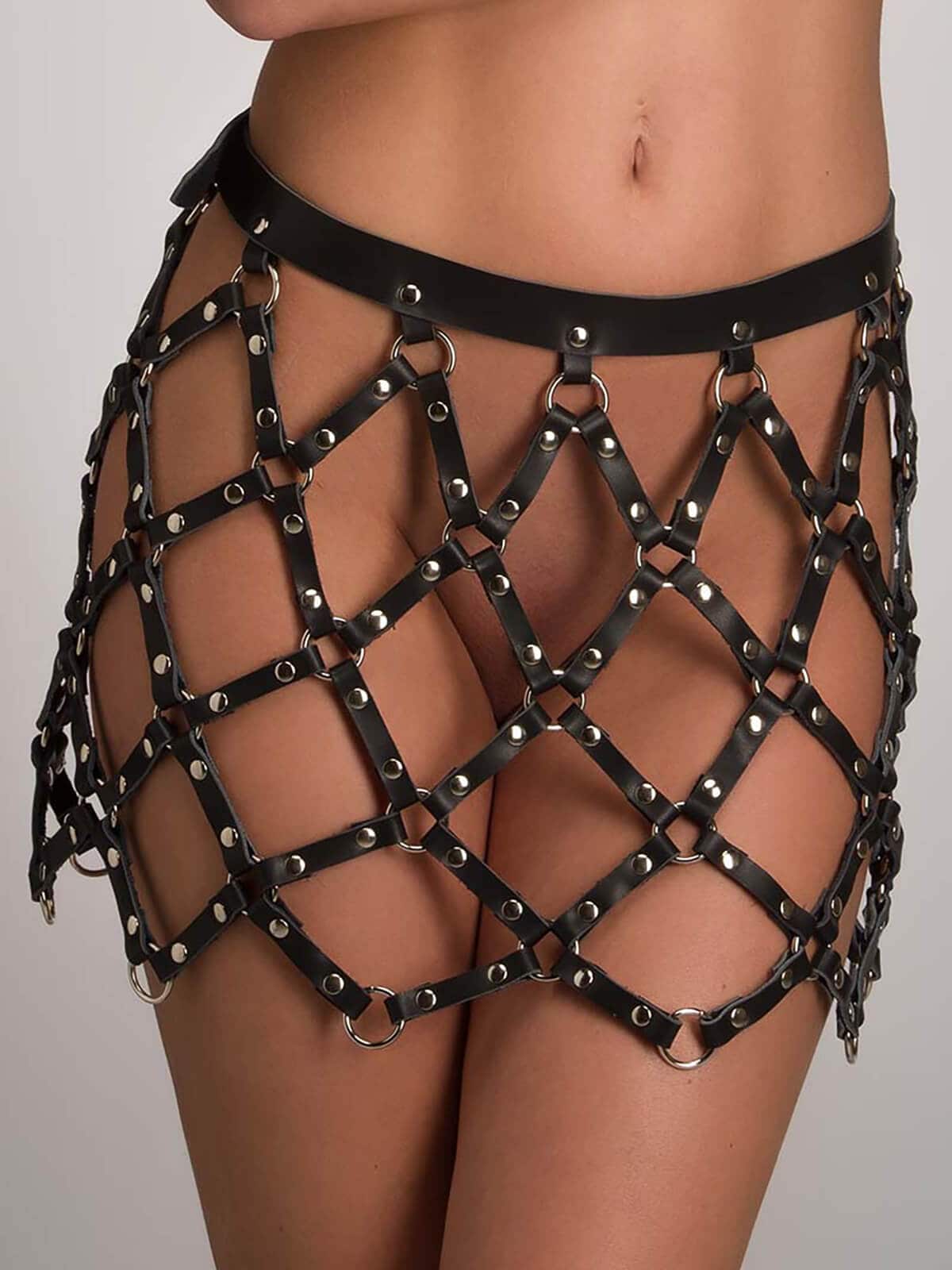 SUBMISSIVE KORT - Echt Leder Harness Rock