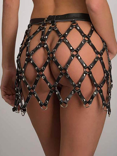 SUBMISSIVE KORT - Echt Leder Harness Rock