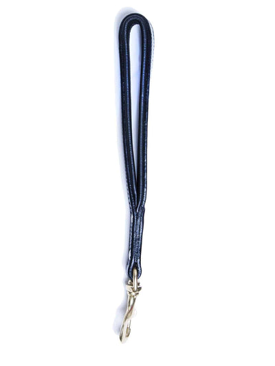 Deluxe Lederleine Kurz – Schwarz