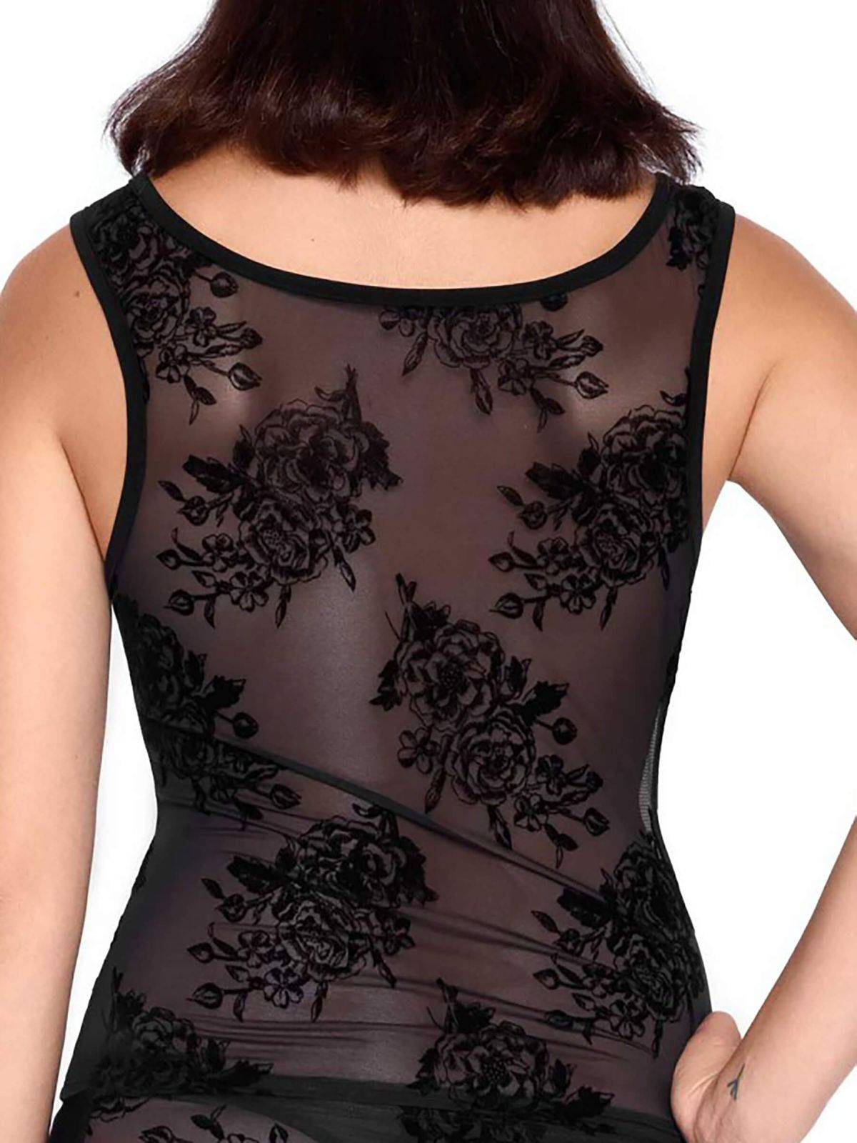 Damentop, Damen TOP, TOP aus Lycra , TOP schwarz, schwarz, Top, München,  Damen, Hauteng, Transparentes Damentop, Damenoberteil, Schwarzes netztop, Les Pielettes, Les P´tites Folies