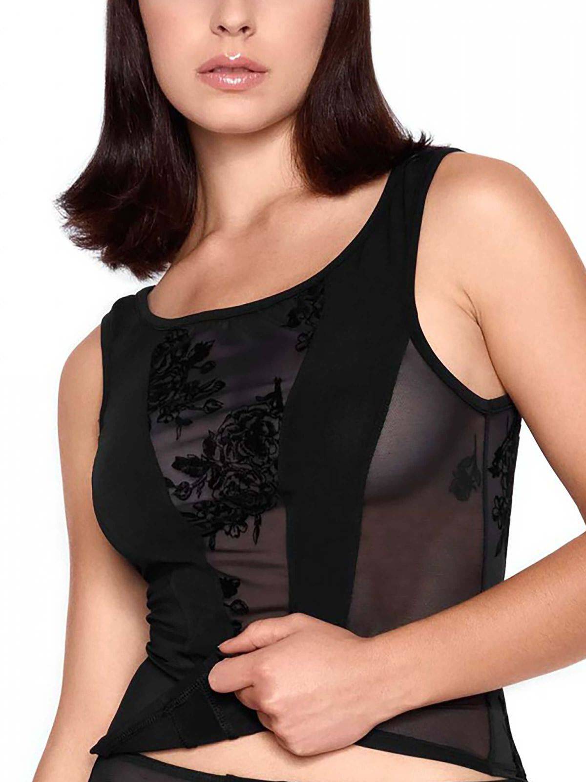 Damentop, Damen TOP, TOP aus Lycra , TOP schwarz, schwarz, Top, München,  Damen, Hauteng, Transparentes Damentop, Damenoberteil, Schwarzes netztop, Les Pielettes, Les P´tites Folies