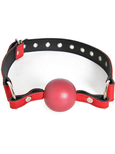 Echt Leder Gag Ball – Rot
