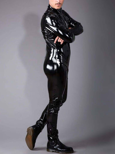 Herren Lack Catsuit