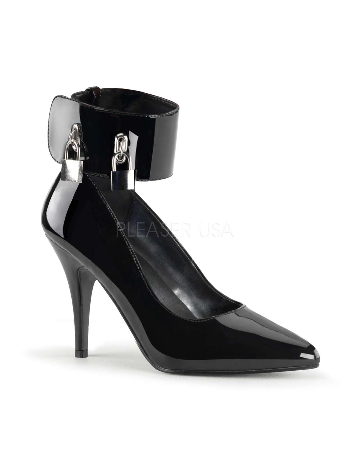 Highheel, abschliessbar, abschliesbarer pump, Highheel, Pump, Lackpump, Lackschuhe, Lackpumps, Pumps, Damenpump, fesselschuh, schloss, abschliessbare schuhe, abschliessbare High heels, schwarz