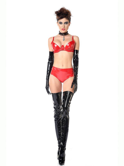 Rot Lack Panty