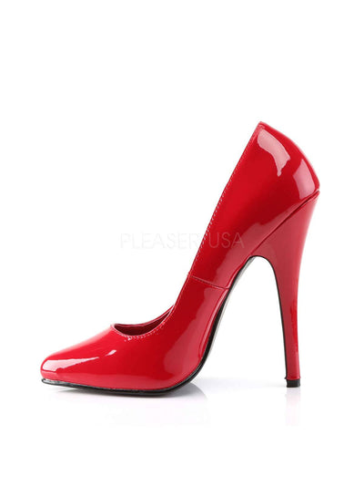 lackpump, pump, pumps, high heels, extrem stiletto, rote pumps, extrem hohe high heels, high heels extrem, leder high heels, sehr hohe high heels, super hohe pumps, übergrösse, rot, rote heels