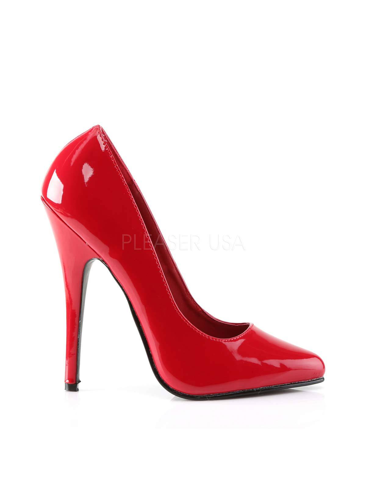 lackpump, pump, pumps, high heels, extrem stiletto, rote pumps, extrem hohe high heels, high heels extrem, leder high heels, sehr hohe high heels, super hohe pumps, übergrösse, rot, rote heels
