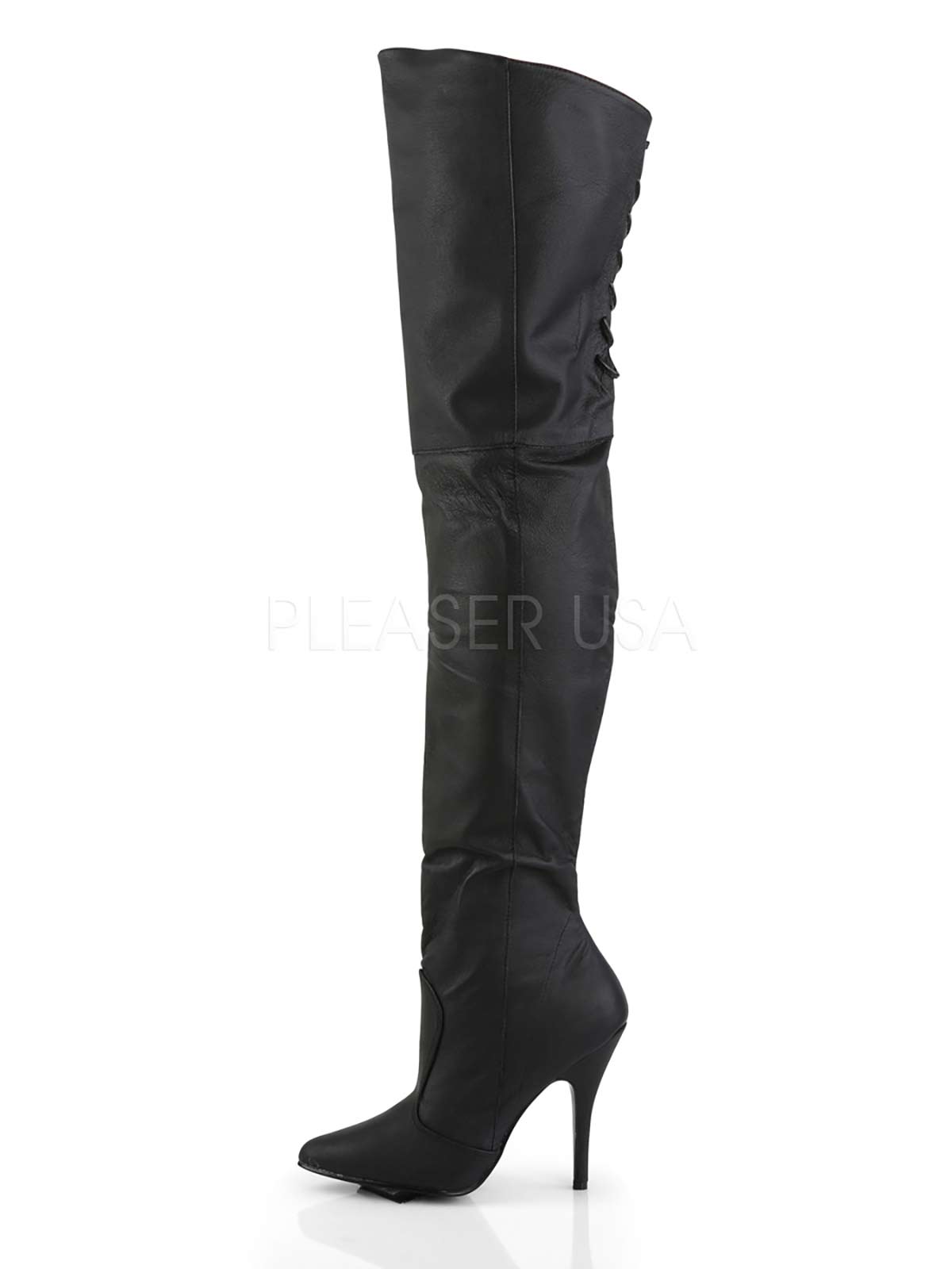 Lederstiefel, Stiefel, schwarze Lederstiefel, Leder Stiefel, leder Overknee, Schwarze Overknee, Stretch, Stiefel in Übergrößen, Oberschenkellang, Stiefel, schwarz, Stretch, Stretchleder