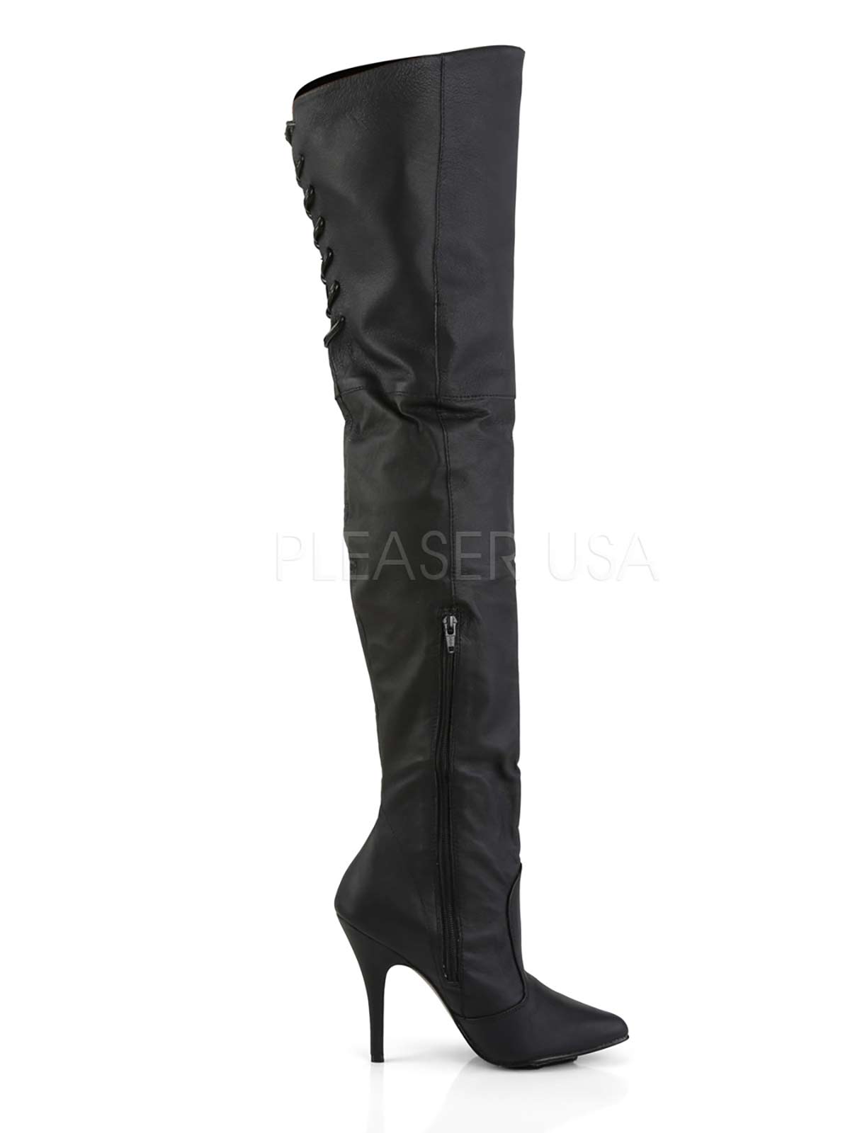 Lederstiefel, Stiefel, schwarze Lederstiefel, Leder Stiefel, leder Overknee, Schwarze Overknee, Stretch, Stiefel in Übergrößen, Oberschenkellang, Stiefel, schwarz, Stretch, Stretchleder