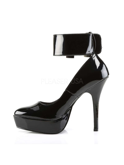 abschließbarer HighHeel, Plateau, Pump, Lackpump, Plateau, Plateaupump, Plateauschuh, Plateauhighheel, Lackschwarz, Schwarz, Plateauschuhe, Lackplateau,fesselschuh, fesseln, abschliessbar