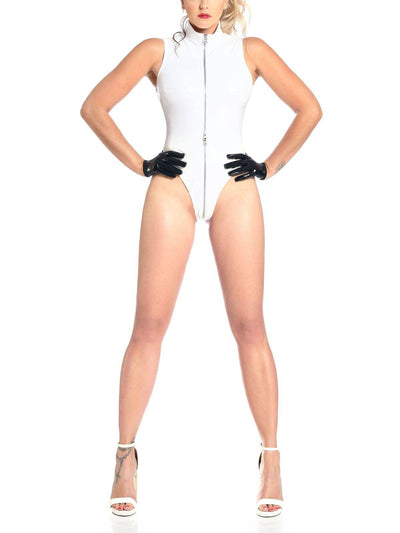 lackbodysuit, lack body, lackbody, lackbody, Body, weiss, lackleder damenbody, lacklederbody, Body aus lack, lackleder Body, vinyl Body, Lack damenbody, Bodysuit lack, Lackweiss