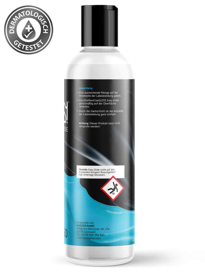 beGLOSS EASY GLIDE 250 ml  Anziehhilfe für Latex- und Gummikleidung, Latex Anziehhilfe, Gummi Anziehhilfe, Latex Pflege, Anziehhilfe latex, latex pflege, Siliconöl, Silikon öl, Silicon öl, Latexöl, latex dressing, latex anziehen