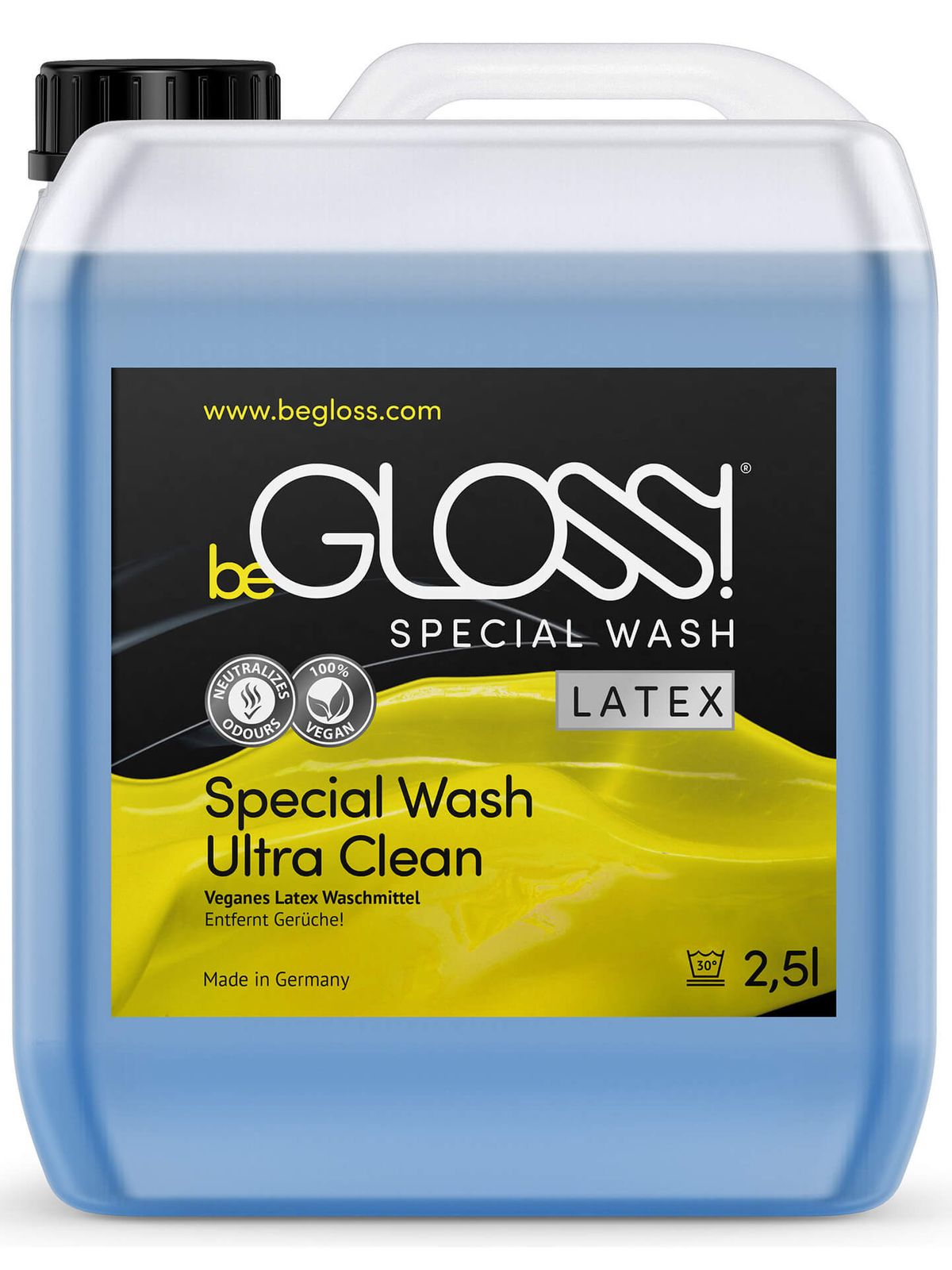 beGLOSS Special Wash LATEX Waschmittel Gummi Reiniger Pflege Latex Waschmittel