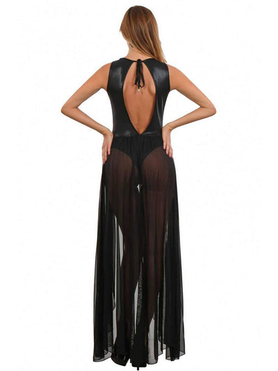 Transparentes Dessous Mantelkleid