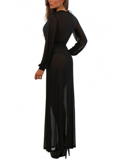 Transparentes Dessous Mantelkleid
